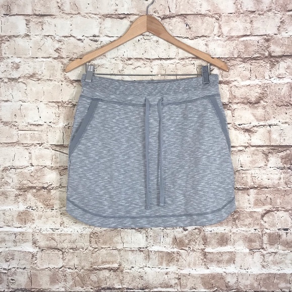 Athleta Dresses & Skirts - Athleta Techie Terry Drawstring Skirt Gray Sz S